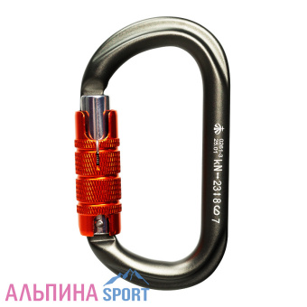 Карабин Вертикаль GRAY овал трехтактный (Keylock)_v01