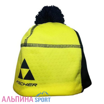 Шапка Fischer Softshell черно-лимонный
