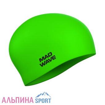 Силиконовая шапочка Mad Wave Long hair silicone Green_v01