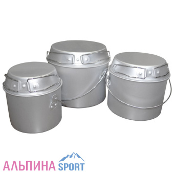 Набор посуды Ecos Camp-S1 (котлы 1л;2л;3л)